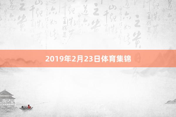 2019年2月23日体育集锦