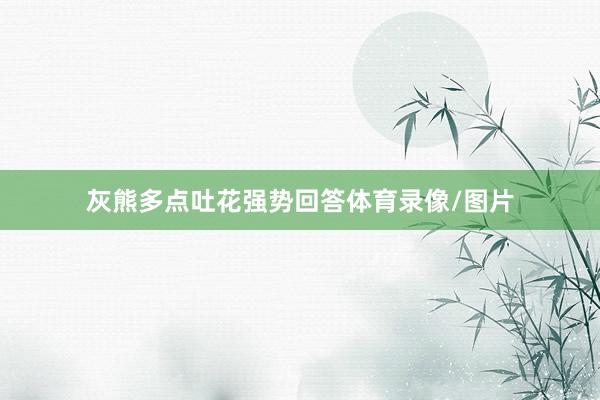 灰熊多点吐花强势回答体育录像/图片