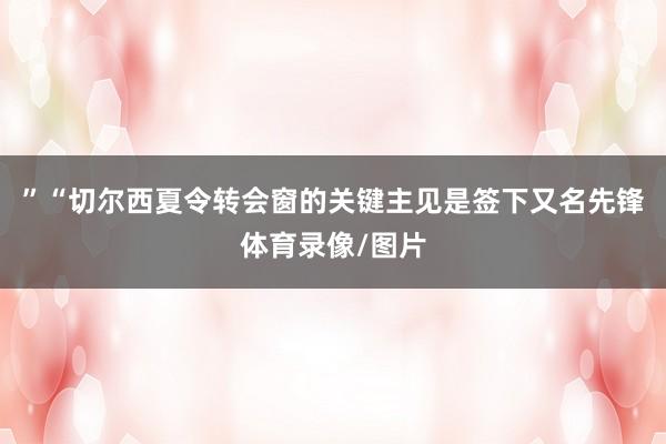 ”“切尔西夏令转会窗的关键主见是签下又名先锋体育录像/图片
