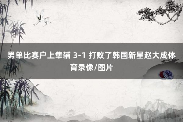 男单比赛户上隼辅 3-1 打败了韩国新星赵大成体育录像/图片