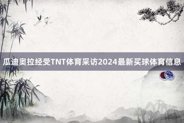 瓜迪奥拉经受TNT体育采访2024最新买球体育信息
