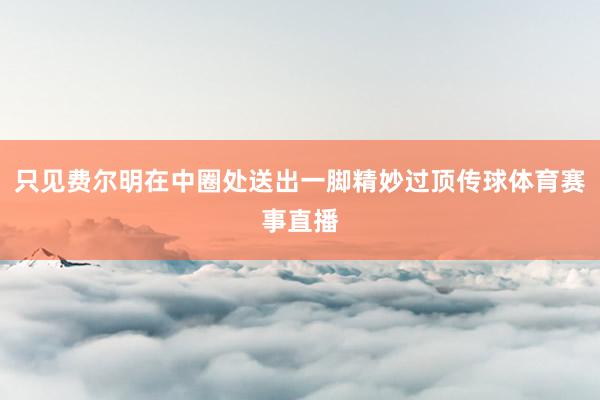 只见费尔明在中圈处送出一脚精妙过顶传球体育赛事直播