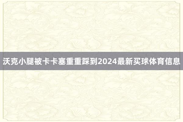 沃克小腿被卡卡塞重重踩到2024最新买球体育信息