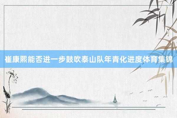 崔康熙能否进一步鼓吹泰山队年青化进度体育集锦