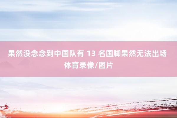 果然没念念到中国队有 13 名国脚果然无法出场 体育录像/图片