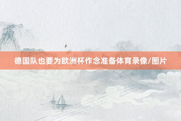 德国队也要为欧洲杯作念准备体育录像/图片