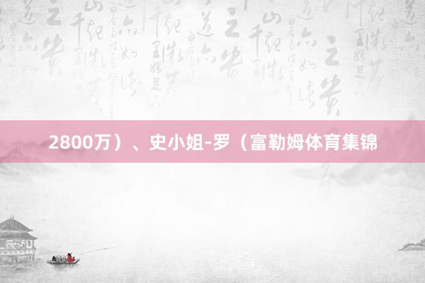 2800万）、史小姐-罗（富勒姆体育集锦