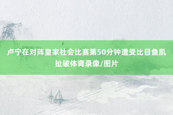 卢宁在对阵皇家社会比赛第50分钟遭受比目鱼肌扯破体育录像/图片