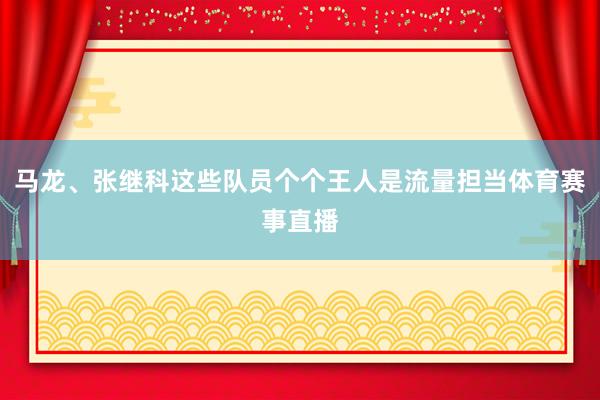 马龙、张继科这些队员个个王人是流量担当体育赛事直播
