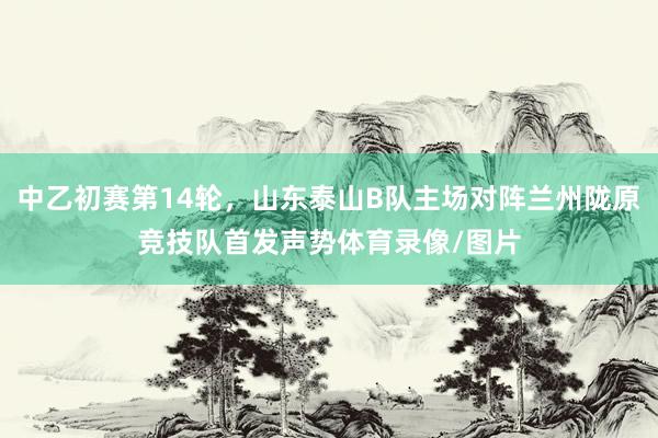 中乙初赛第14轮，山东泰山B队主场对阵兰州陇原竞技队首发声势体育录像/图片